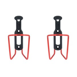 ZEFAL Pack of 2 Aluminium Plast 124 Bicycle Bottle Cages - Aluminium Bottle Holder for All Types of Bikes - Lightweight and Robust - Red