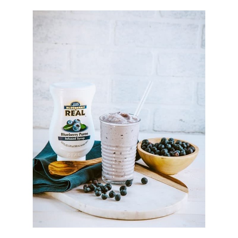 Blueberry Reàl Infused Exotics, Blueberry Puree Infused Syrup, 16.9 FL