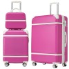 FCJ Luxury 3-Piece Hardshell Luggage Set 20x24 Spinner Suitcase with