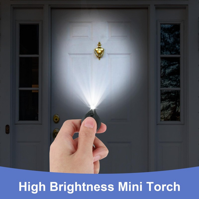 6Pcs Mini LED Flashlight Keychain, Portable LED Key Ring Torches