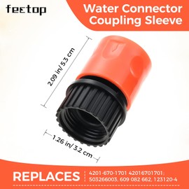4 Pcs Water Connector Coupling Sleeve 3/4", Compatible with Stihl TS400 TS410 TS420 TS700 TS800, Replaces 4201-670-1701 42016701701; 503266003, 609 082 662, 123120-4