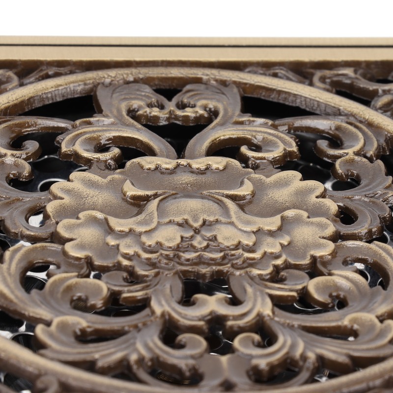 10x10cm Floor Drain Antique Copper Anti Odor Bathroom Floor Drainer