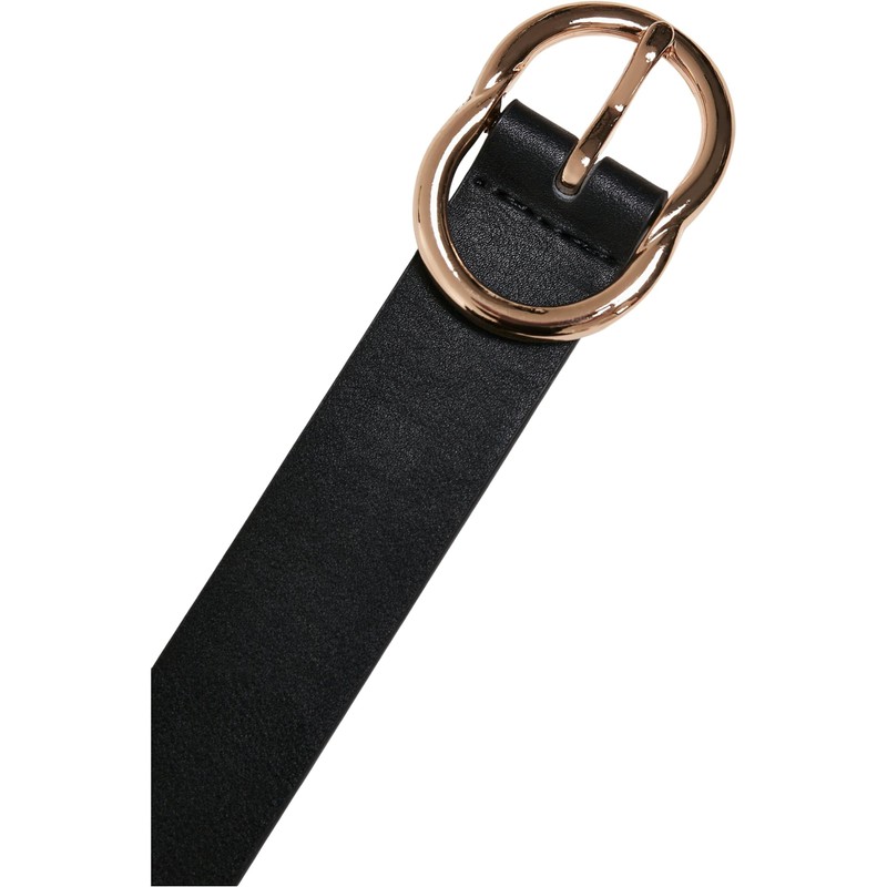 Urban Classics Unisex Belt, Black/Gold