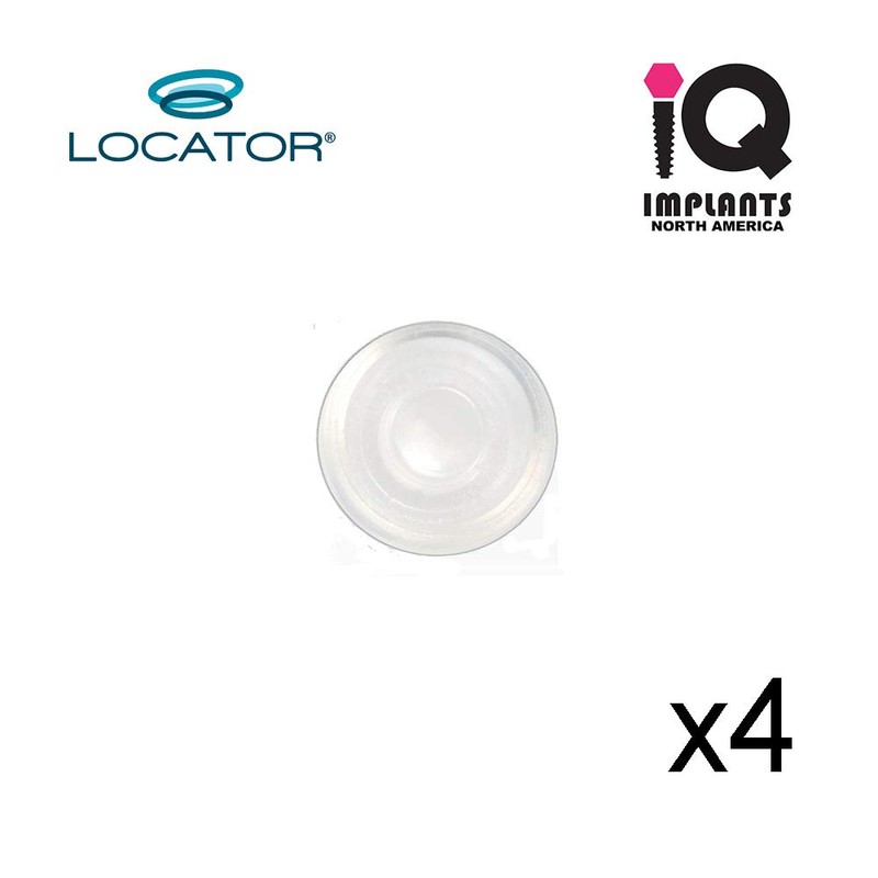 Locator Genuine Original Replacement Male Retention Inserts Caps, Standard, Clear
