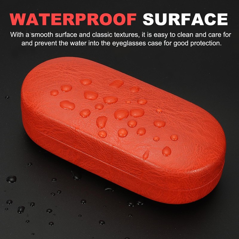 PATIKIL Hard Glasses Case PU Leather Large Glasses Case Protective