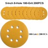 Aiyard 5-Inch 8-Hole Hook and Loop Sanding Discs 180 Grit