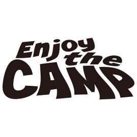 Original Design Store [Camp Sticker] Cutting Sticker 3.9 x 1.8 inches (10 x 4.6 cm), Black, Black, Outdoor, Car, Motorcycle, Outdoor, Waterproof