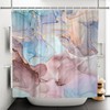 OFILA Blue and Pink Marble Shower Curtain for Bathroom,Abstract Marble