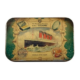 Titanic Memorabilia Tin Container Storage Titanic White Star Line Ship Replica