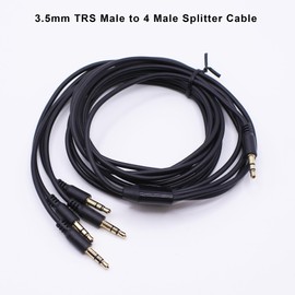 Xilaghy 3.5mm Headphone Splitter 1 to 4-Ways 3.5mm (1/8") TRS 3-Pole Gold Plated Male to 4-Male Stereo Jack Splitter Audio Cable for Computer, Speakers, Mp3, Earphone(1M/3.3FT)