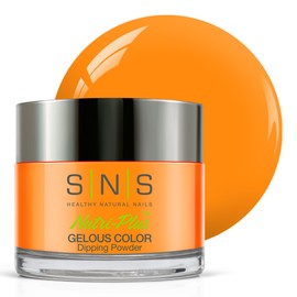 SNS Nail Dip Powder, Gelous Color Dipping Powder - Ocho Rios Waterfall (Orange, Cream) - Long-Lasting Dip Nail Color Lasts 14 Days - Low-Odor & No UV Lamp Required - 1oz