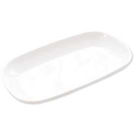 Tray Plastic Tray 25x22x2cm White Oval Dispenser Trinket Box (White, 1 Piece)