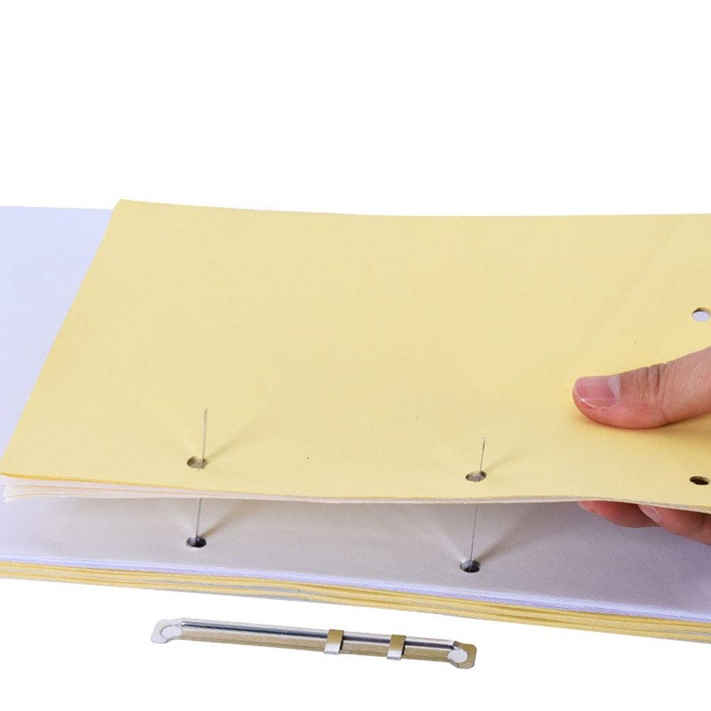 Metal Paper Fastener File Fastener,3.15"(80mm) Between 2 Hole,Box of 50