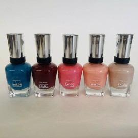 Sally Hansen Lot of 5 Sally Hansen Complete Salon Manicure Nail Polish Assorted Color Glitter