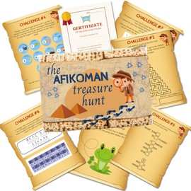 Passover Treasure Hunt Kit- Afikoman Bag with Treasure Hunt Game
