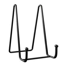 VOHMART Plate Stands for Display-4 Pack 4 Inch Black Metal- Book Holder & Book Stand for Table, Racks-Trendy & Sturdy Display Stand for Decorative Art Plate, Tablets-Picture Stand for Party Decor
