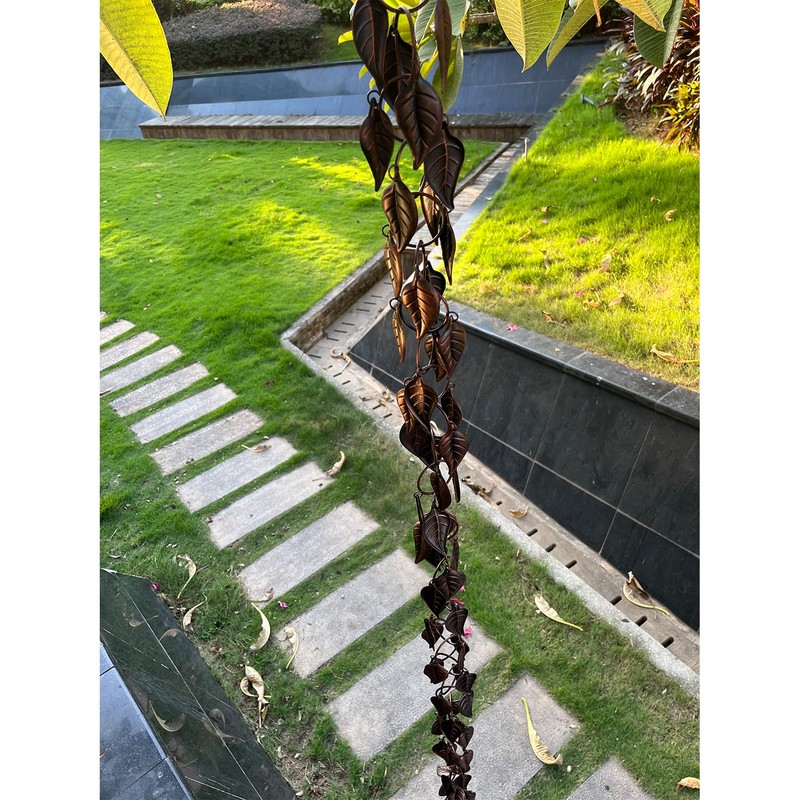 8.5 FT Rain Chain, Leaves Rain Chains for Gutters and