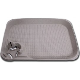 Molded Fiber Food/Seafood/Crawfish Tray 15 x 11 with Cup Carrier, PACK of 50, w/Signature Party Picks