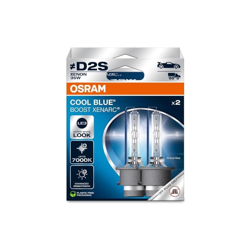 Osram Xenarc® Cool Blue Boost, D2S, Xenon Headlight Lamps, 7000K,