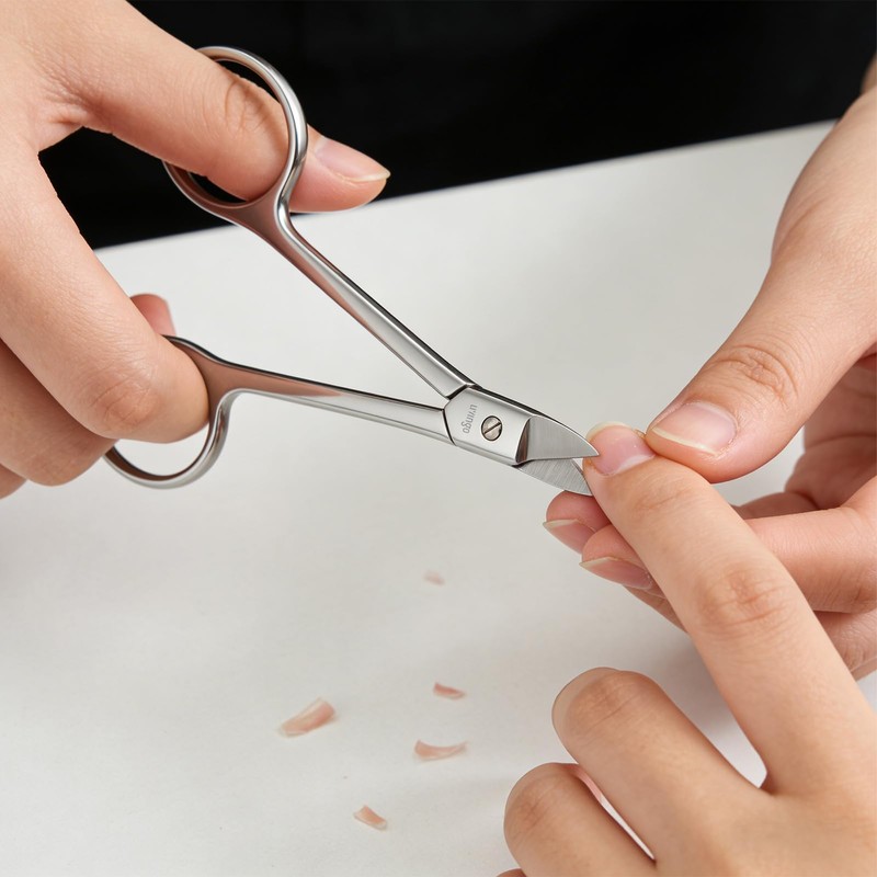 LIVINGO Professional Sharp Toenail Scissors - 4.25" Heavy Duty Small
