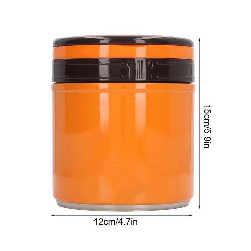 Insulated Food Jar 304 Stainless Steel Japanese Style Round Shape