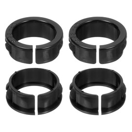 uxcell 18 Pcs Cable Snap Bushing Grommet, 1" Mounting Dia Opened Snap Bushing - Black Round Nylon Snap in Cable Grommet Protector, Plastic Cable Hole Grommets for Wiring