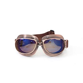 CRG Sports Vintage Aviator Pilot Style Motorcycle Goggles Cruiser Scooter Goggle for Men,Women,Adults,Youths