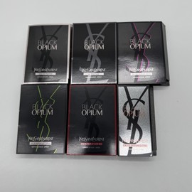 Yves Saint Laurent Black Opium Perfume Collection Sample Spray 6pc Set