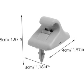 Yeanifeana 2 Clip de Fijación de Solar Vehículos Gancho del Titular del Protector Solar Reemplazo de Accesorios Instalación Rápida y Compatible Visor de Sol Clip de Repuesto (2Pcs/ Blanco-Crema)