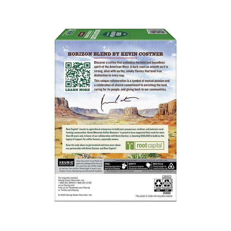 Green Mountain Coffee Roasters Horizon Blend by Kevin Costner Coffee,