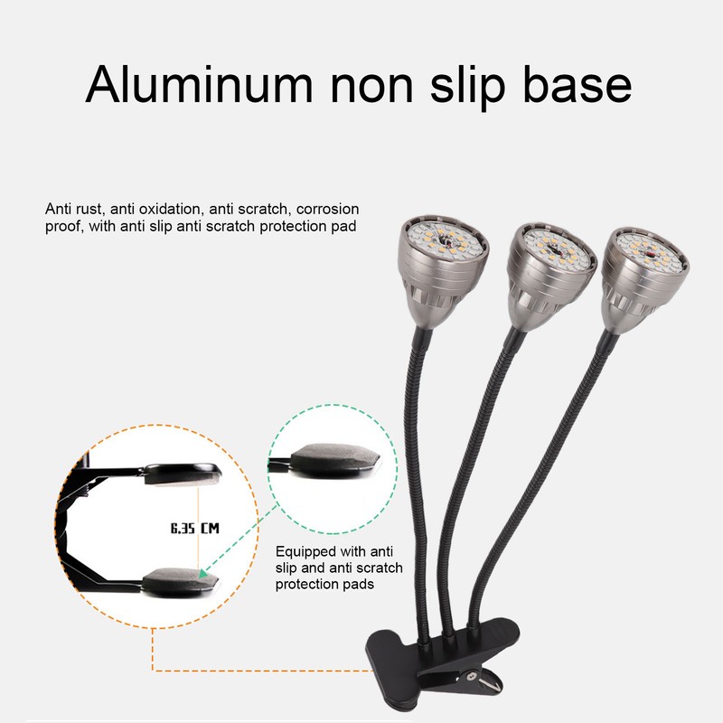 Indoor Plants Light Full Spectrum LED Plant Grow Light Clip