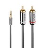 LINDY 35333 1m 3.5mm to Phono Audio Cable, Cromo Line