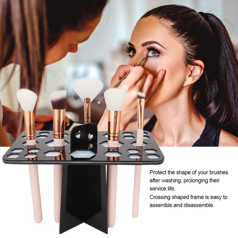 VIFER Makeup Brush Holder, Cosmetic Brush Stand 26 Holes Brush