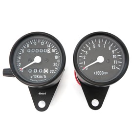 KMH Mini Speedometer 1400:60 & Tachometer 1:4 - Black