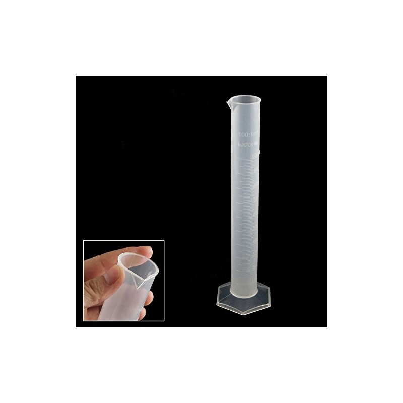 100ml Transparent Plastic Graduated Cylinder by Generic