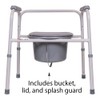 Carex 3-in-1 Folding Bedside Commode and Raised Toilet Seat, Portable
