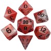 Red/White with Black Numbers 16mm Polyhedral Dice Set