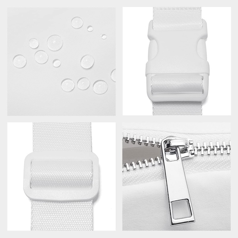 Gitus Fanny Pack, White, One Size, Mini Belt Bag