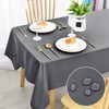 DWCN Wipe Clean Tablecloth Wipeable Tablecloths Grey Table Cloth Waterproof