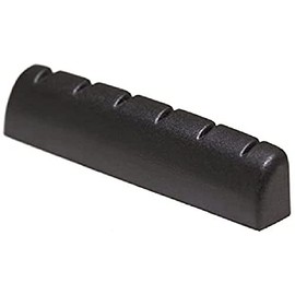 6 String Acoustic Guitar Bridge Plastic Slotted Guitar Nut Flat Bottom for Les Paul or Acoustic Guitar Replacement