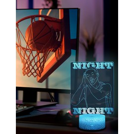 ARERG Night Night Celebration Lamp,16 Colors Changing Dimmable with Remote Sports Decor Light, Creative Basketball Gifts for Men Teens Boys Girls Birthday Christmas