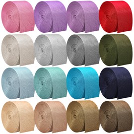 16 Rolls 1.5 Inch Wide Nylon Webbing Strap 3.3 Yard 16 Colors, for DIY Crafting Gear Repair, Pet Leash, Backpack