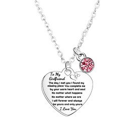 Nimteve Girlfriend Necklace Valentine's Day Gift To My Girlfriend Gifts from Boyfriend Girlfriend Anniversary Christmas Birthday Gifts for Girlfriend