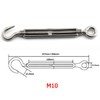 JCBIZ 2pcs M10 Turnbuckle Screw Hook to Eye Strainer Fence