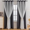 Anytime Home Curtains Blackout and Sheer Layered Solid Window Curtain