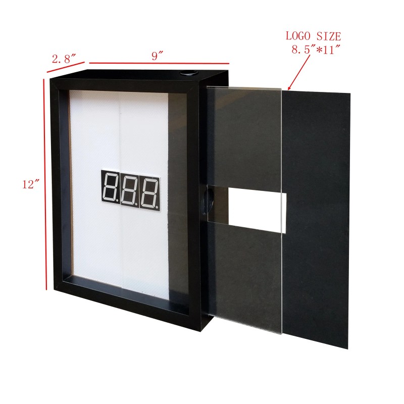 FixtureDisplays 3-Digit Counter LED Display Box Branding Marketing Box Sales