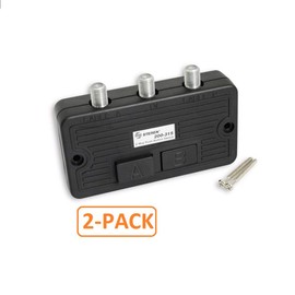 Coax Splitter 2 Way - Network Switch - Manual Transfer Switch - Ab Cuts - Hdmi to Coaxial Cable Adapter for Tv - Cable Splitter 2 Way - Rg6 Ab Switch (2-Pack)