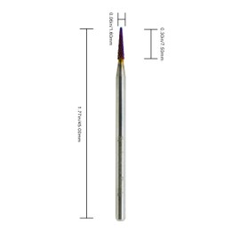 Spontaneous Beauty Premium Nail Carbide Bit for Under Nail and Cuticle Cleaning, 3/32" Shank (Fine - F, Purple - Sharp Point)