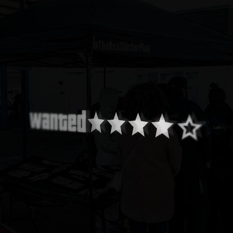 GTA Wanted - Adhesive Vinyl Decal - Color: Pink