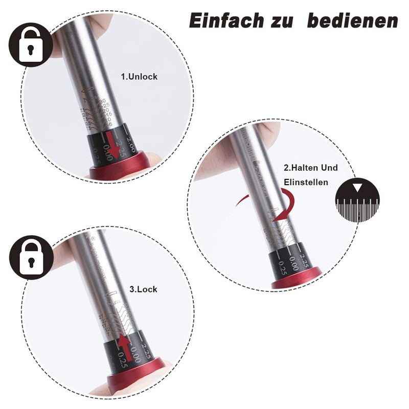 FOURROBBER Torque Wrench 1/4-inch Drive Click Dual-Direction Adjustable 90-Tooth Torque